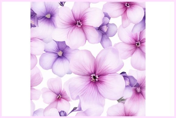 Download Violet Flowers Seamless Pattern - Violet flowers Collection