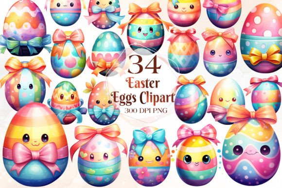 Download Cute Easter Eggs Sublimation Clipart - Premium Resources