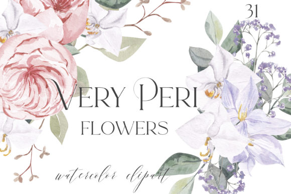 Download Very Peri Floral Clipart, Violet Flowers - Violet flowers Collection