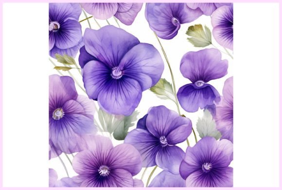 Download Violet Flowers Seamless Pattern - Violet flowers Collection