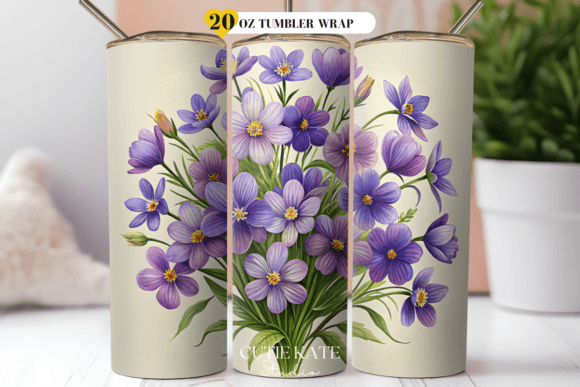 Download Wildflowers Tumbler Wrap, Violet Flowers - Violet flowers Collection