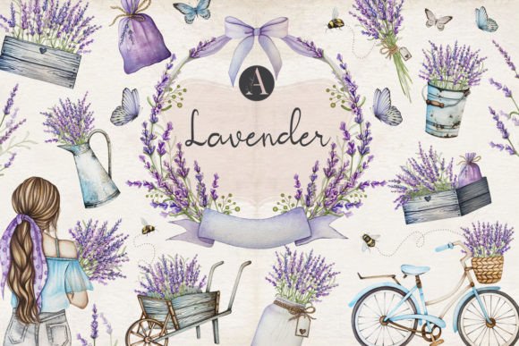 Download Lavender Watercolor Flowers Clipart - Lavender Collection