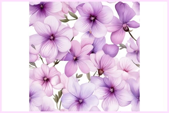 Download Violet Flowers Seamless Pattern - Violet flowers Collection
