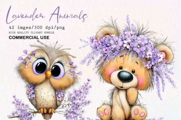 Download Cute Lavender Animals PNG Clipart - Premium Resources