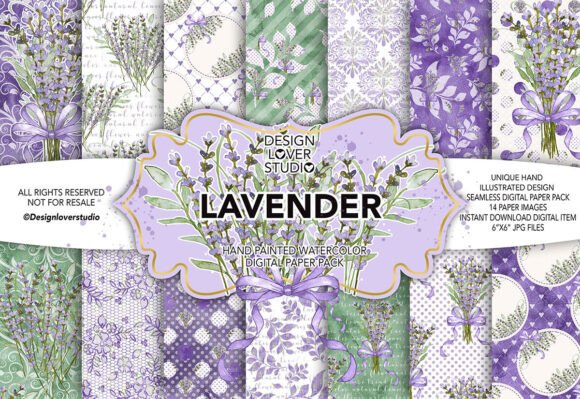 Download Watercolor Lavender Purple and Green Wed - Lavender Collection