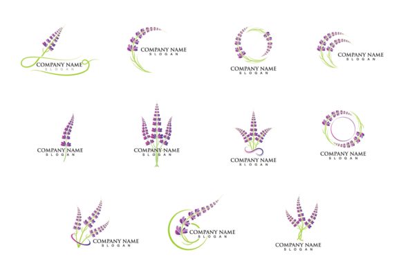 Download Lavender Flower Logo and Symbol Vector - Lavender Collection