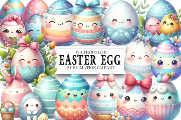 Download Cute Easter Eggs Sublimation Clipart - Premium Resources