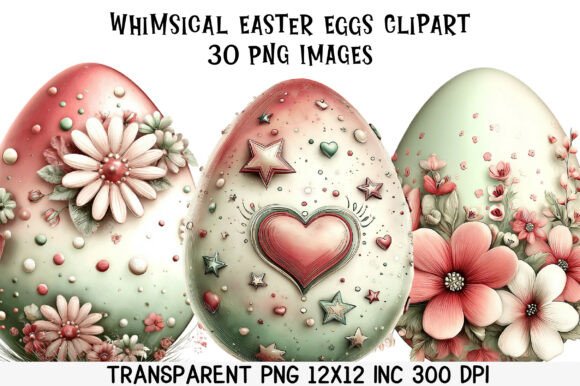 Download Whimsical Easter Eggs Clipart - Easter eggs clipart Collection
