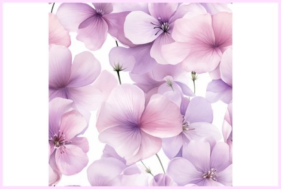 Download Violet Flowers Seamless Pattern - Violet flowers Collection