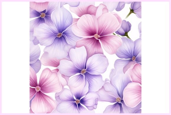 Download Violet Flowers Seamless Pattern - Violet flowers Collection