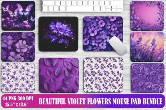 Download Beautiful Violet Flowers Mouse Pad Backgrounds Bundle - Violet flowers Collection