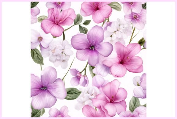 Download Violet Flowers Seamless Pattern - Violet flowers Collection