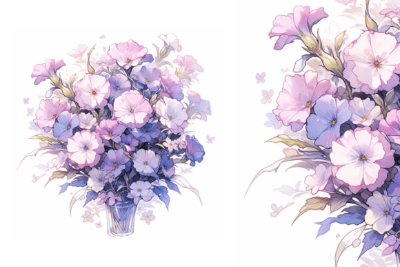 Download Lavender Flowers Bouquet, Watercolor Art - Lavender Collection